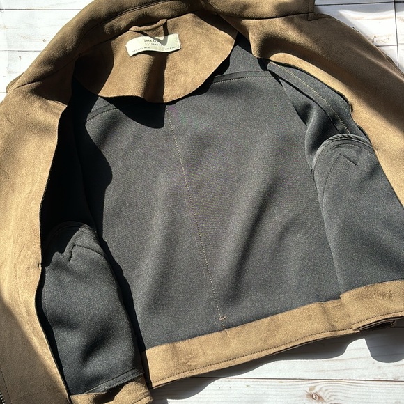 ZARA | Cropped Suede Jacket - Picture 5 of 9